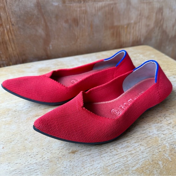 Rothy’s The Point Flame Red Slip On Washable Flat - Picture 6 of 6